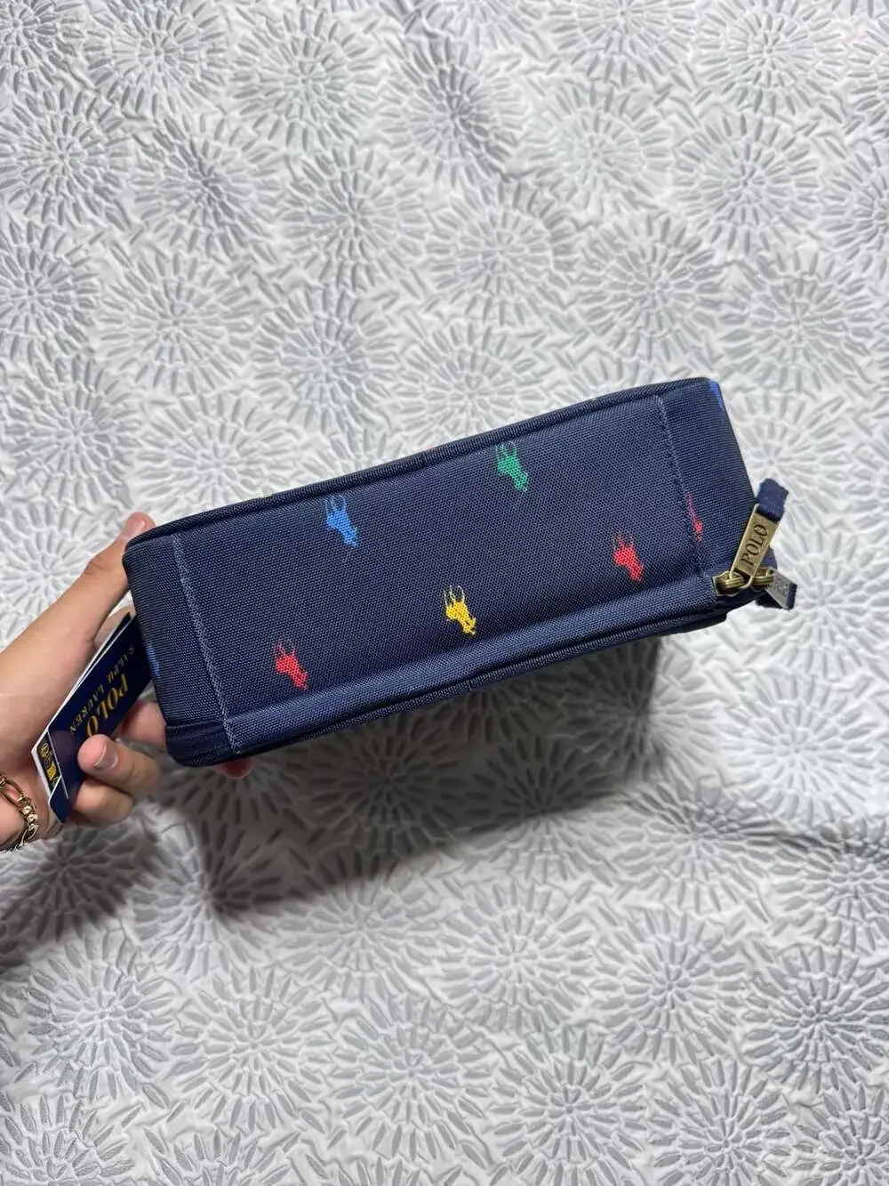 Polo Ralph Lauren All-Over Pony Insulated Lunch Tote Navy